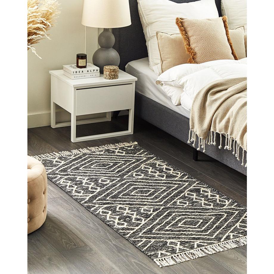 Beliani Tappeto en Cotone Boho KHENIFRA  