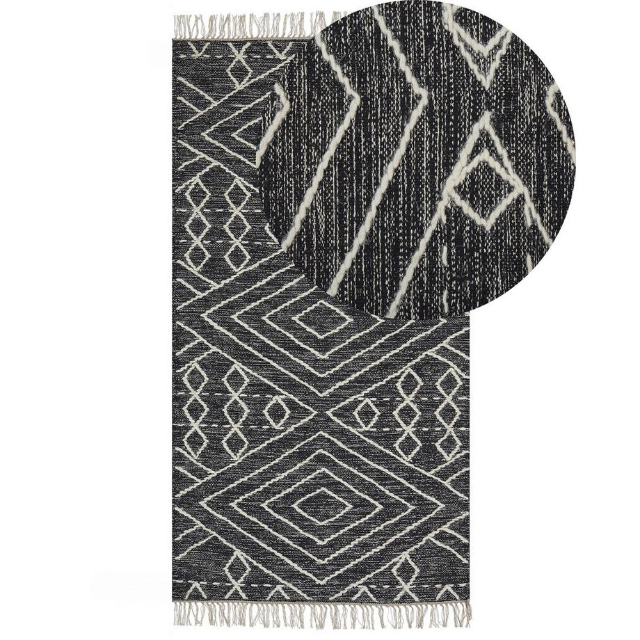 Beliani Tappeto en Cotone Boho KHENIFRA  