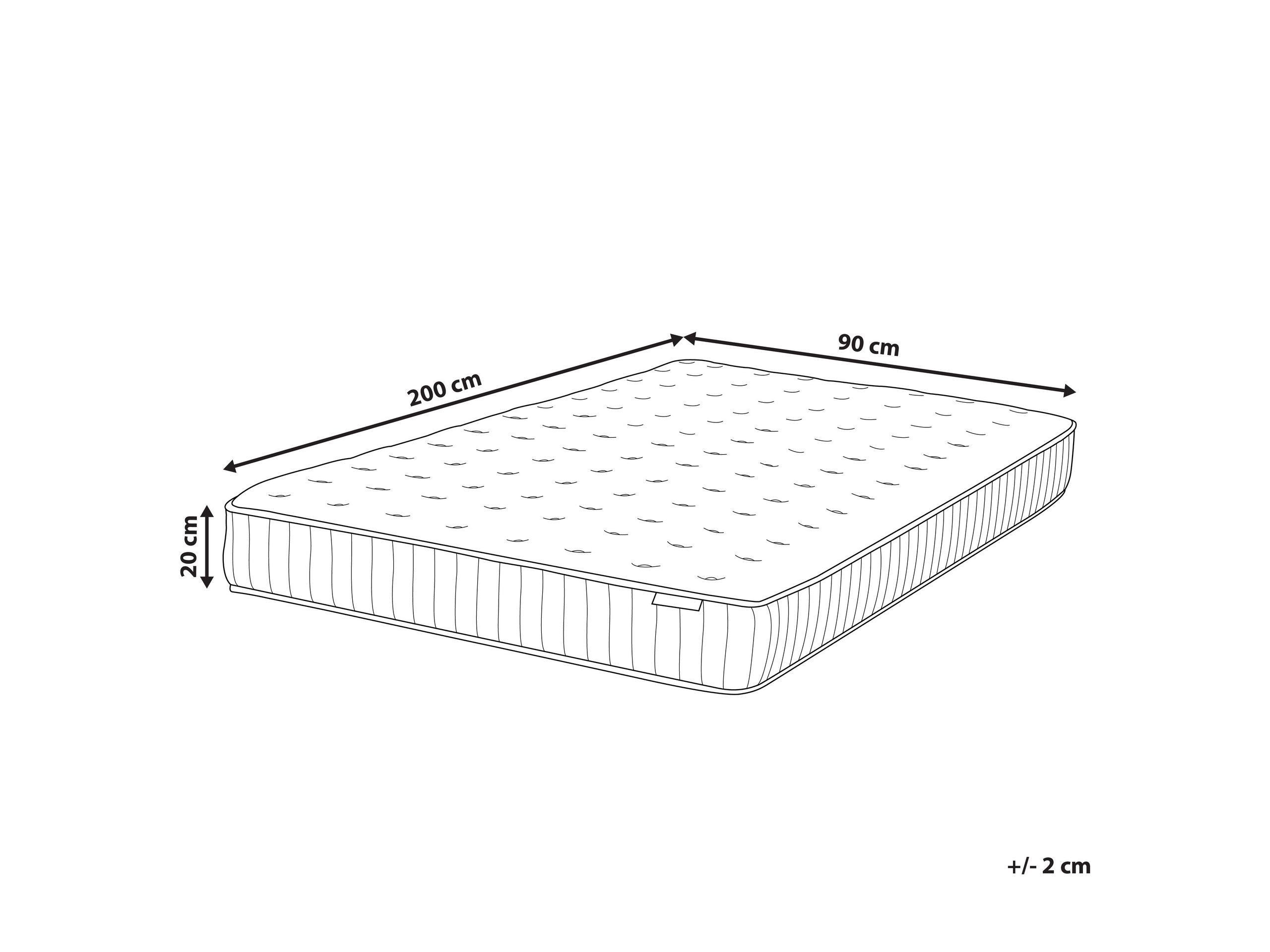 Beliani Materasso a molle insacchettate in lattice en Poliestere DREAM  