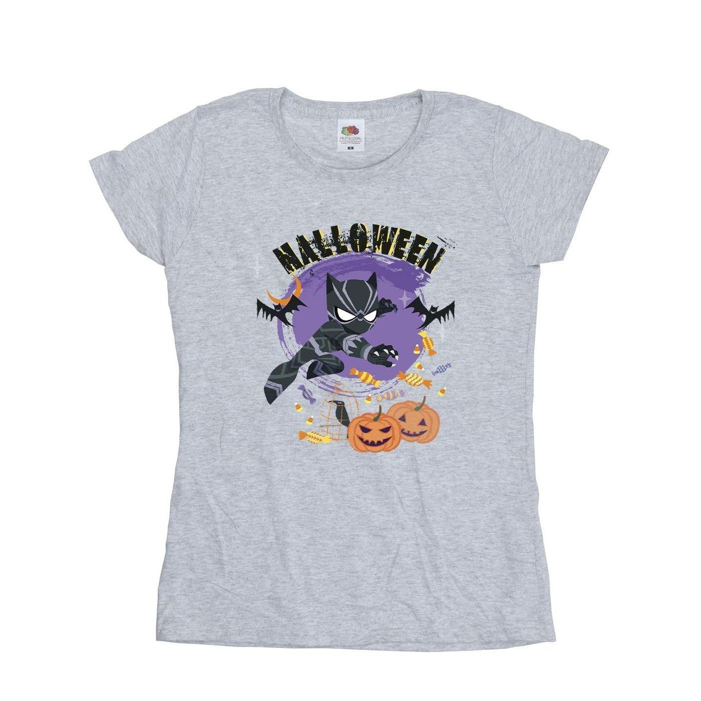 Image of Black Panther Halloween Tshirt Damen Grau M