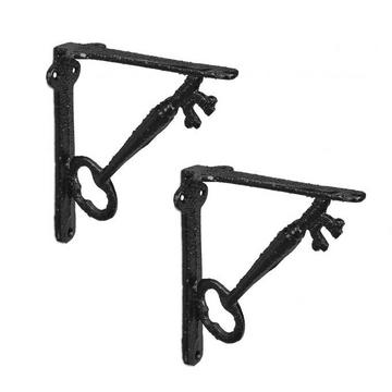 Ensemble d'angles d'étagère avec 2 clés