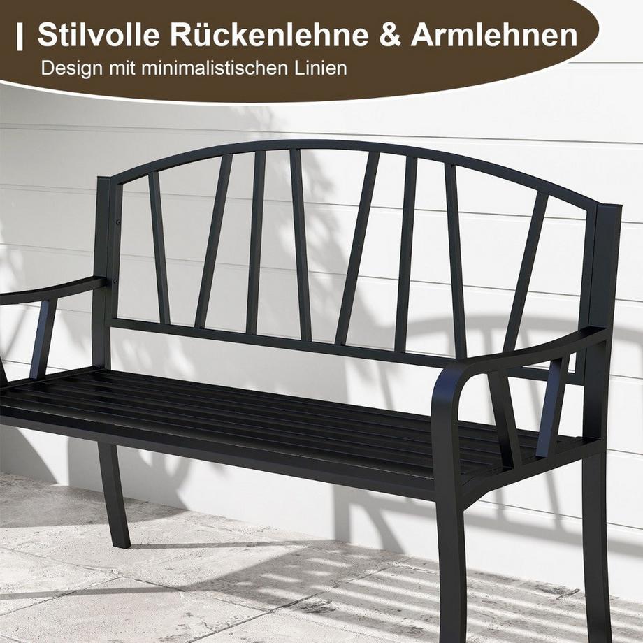 Northix Metall-Gartenbank für 2-3 Personen  