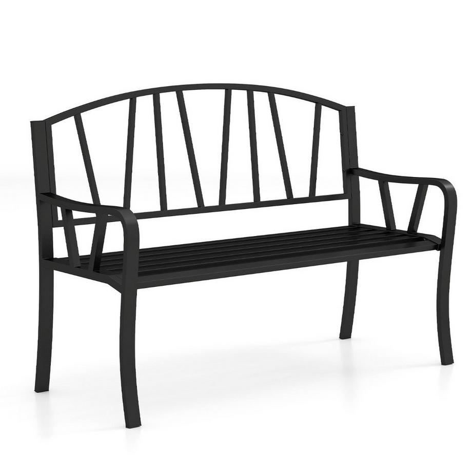 Banc de jardin en métal pour 2-3 personnes