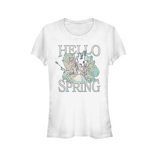 Alice in Wonderland Alice im Wunderland Hello Spring Grafik T-Shirt  