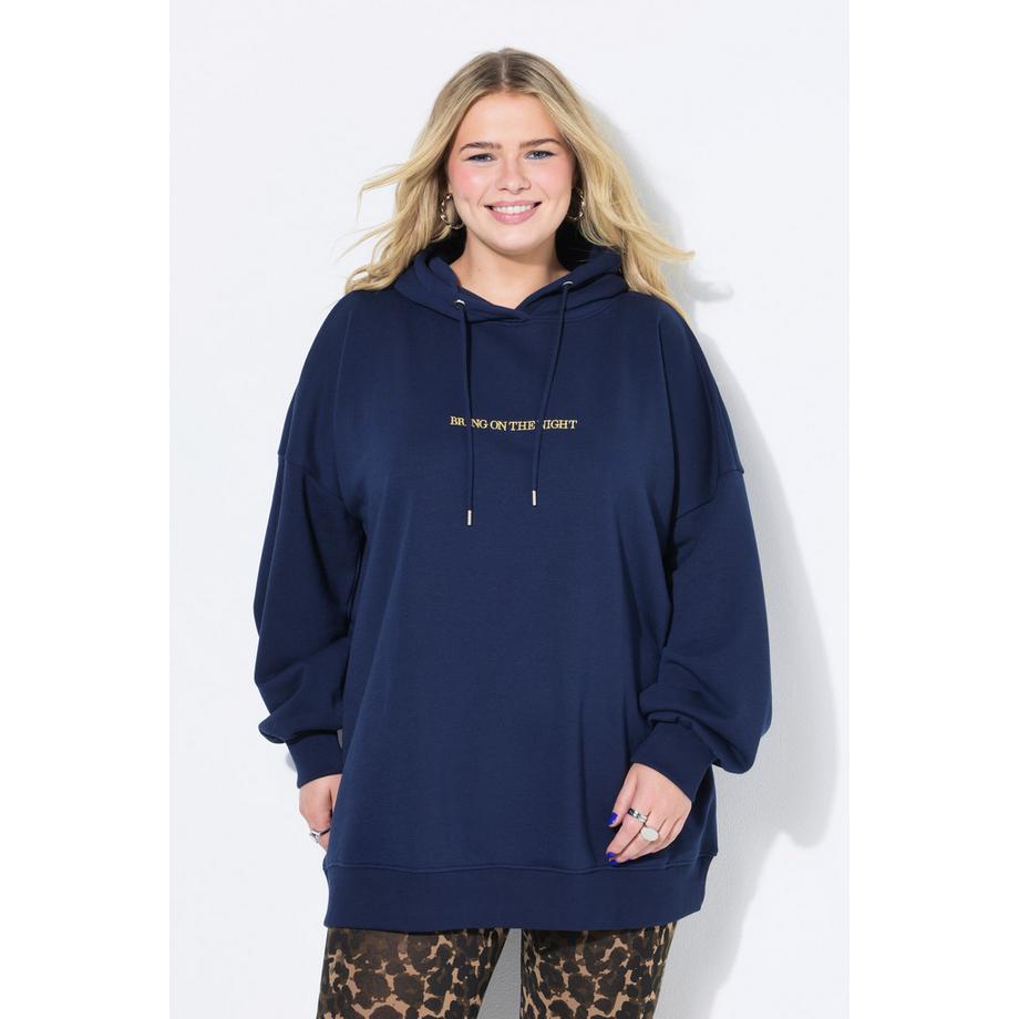 Studio Untold Maglia oversize Scritta glitter Cappuccio  