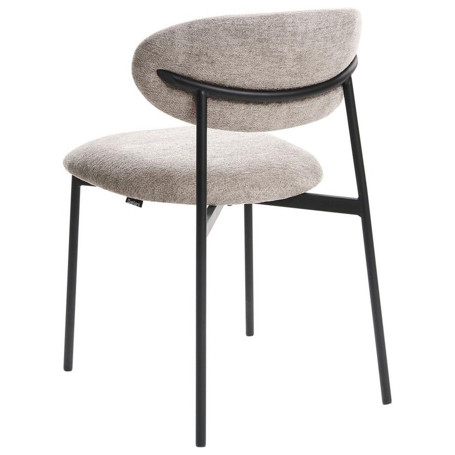 Beliani Lot de 2 chaises de salle à manger en Tissu chenille  COWLEY  