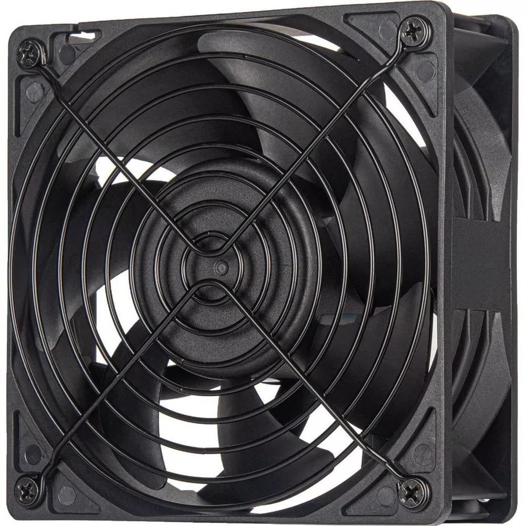 SilverStone - FHS 120X Case per computer Ventilatore 12 cm Nero 1 pz, 120X120X25M