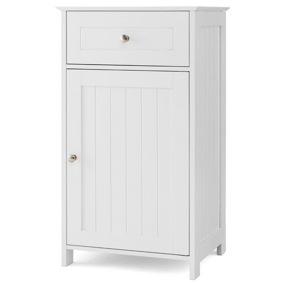 Northix Meuble de Salle de Bain Armoire avec Tiroir et Porte Meuble de Rangement  