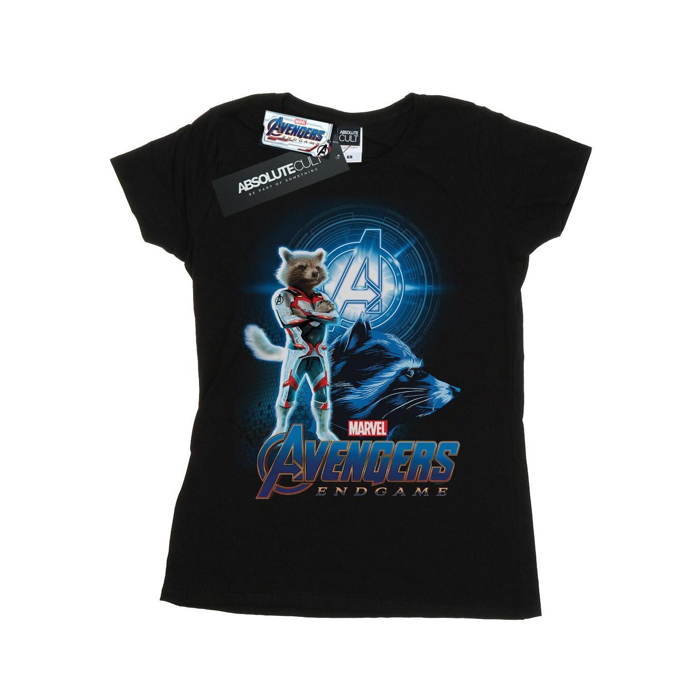 Image of Avengers Endgame Rocket Team Suit Tshirt Damen Schwarz S
