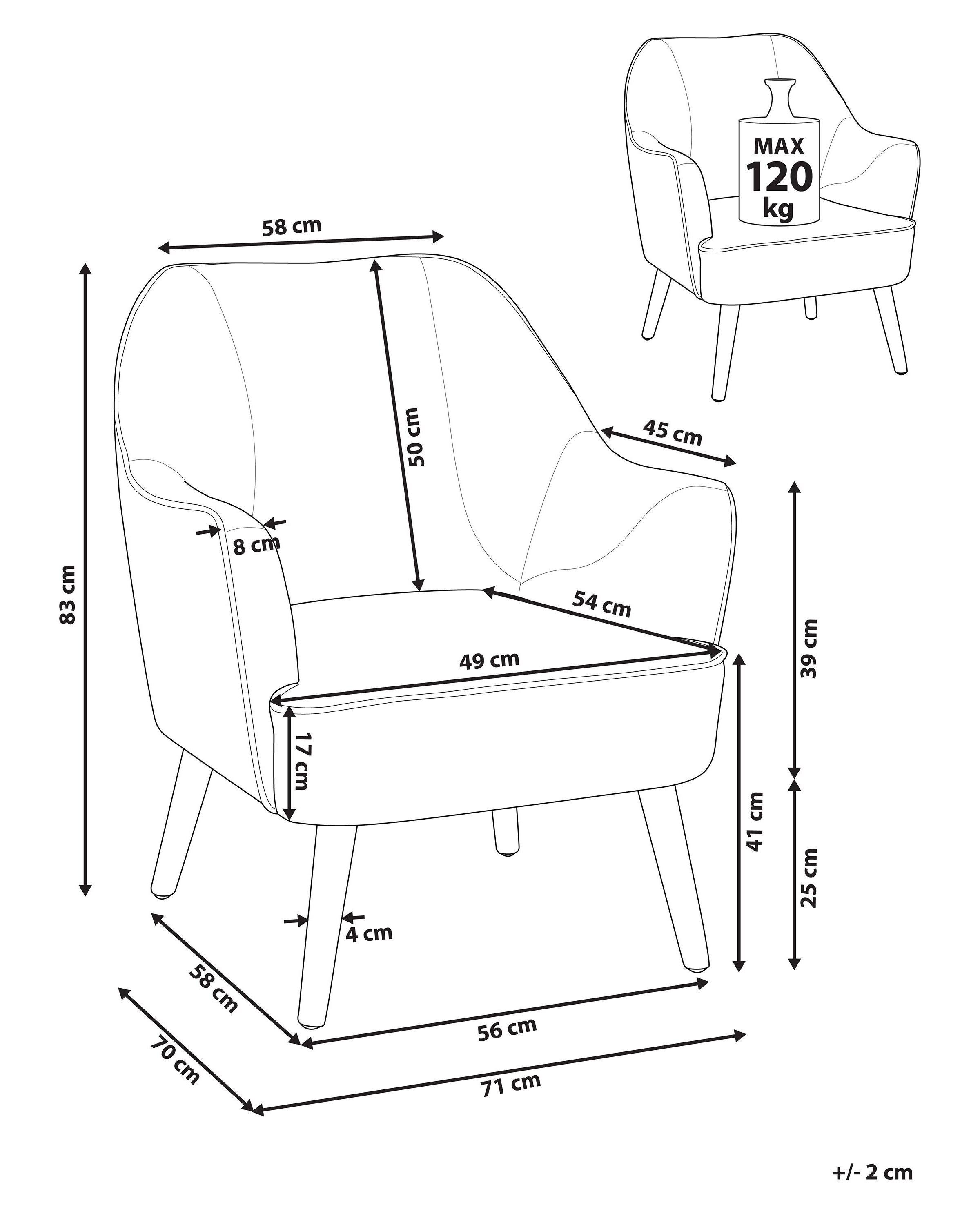 Beliani Fauteuil en Polyester Rétro LOKEN  