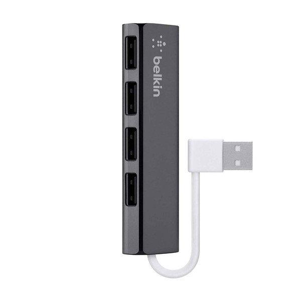 belkin  Hub de poche Belkin 4x USB 2.0, Noir 