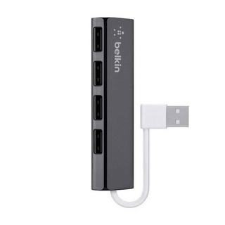belkin  Belkin Pocket Hub 4x USB 2.0, Schwarz 