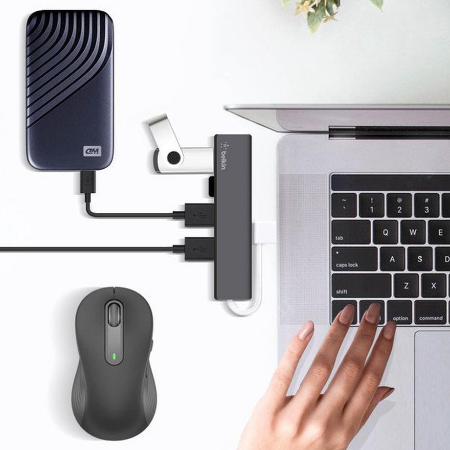 belkin  Belkin Pocket Hub 4x USB 2.0, Schwarz 