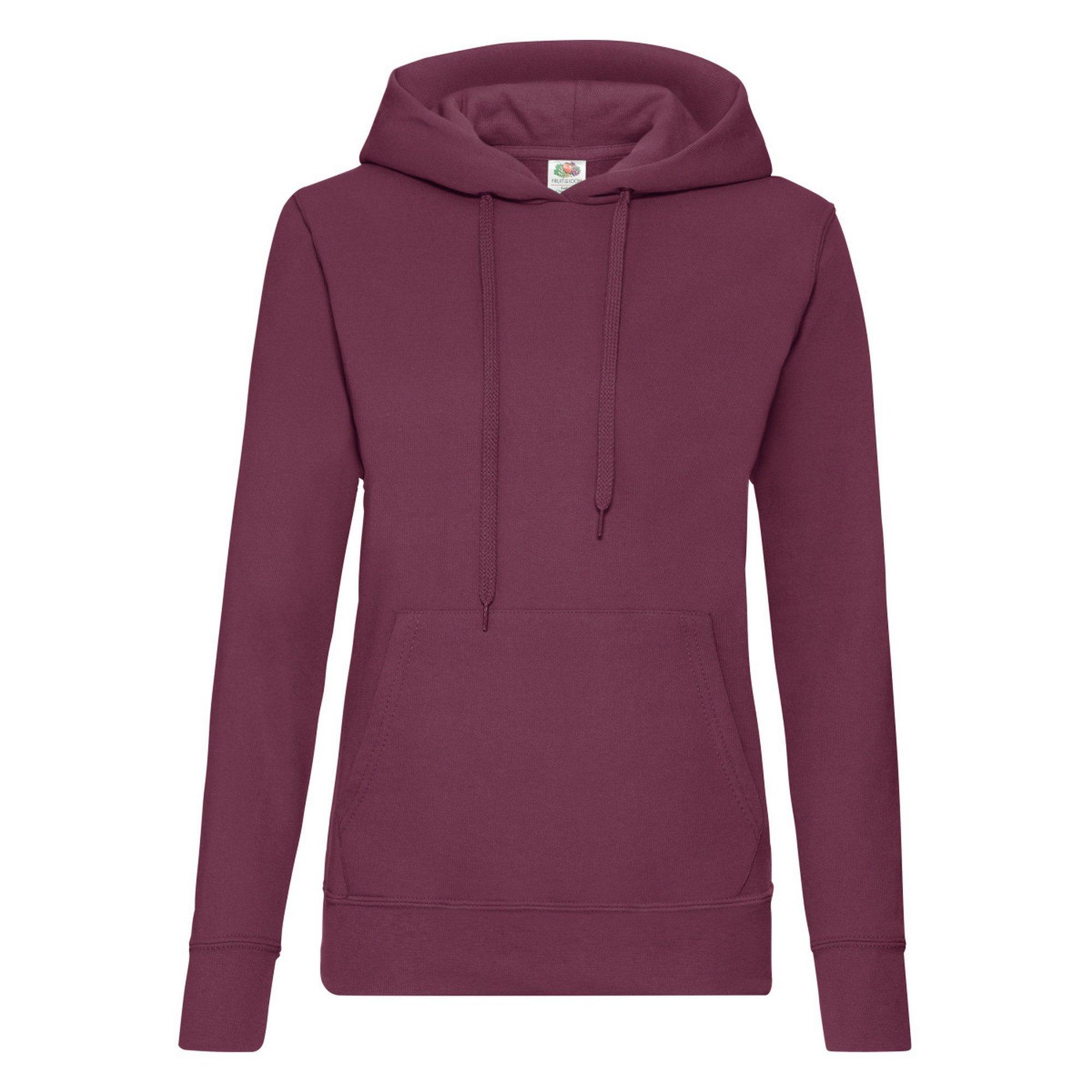 Image of Lady Fit Kapuzenpullover Damen Weinrot XL