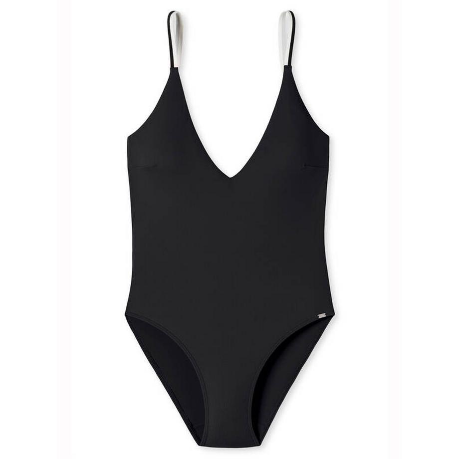 Schiesser Maillot de bain côtelé col en V  