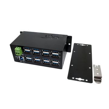 EXSYS EX-1113HMS Schnittstellen-Hub USB 3.2 Gen 1 (3.1 Gen 1) Type-B 5000 Mbit/s Schwarz