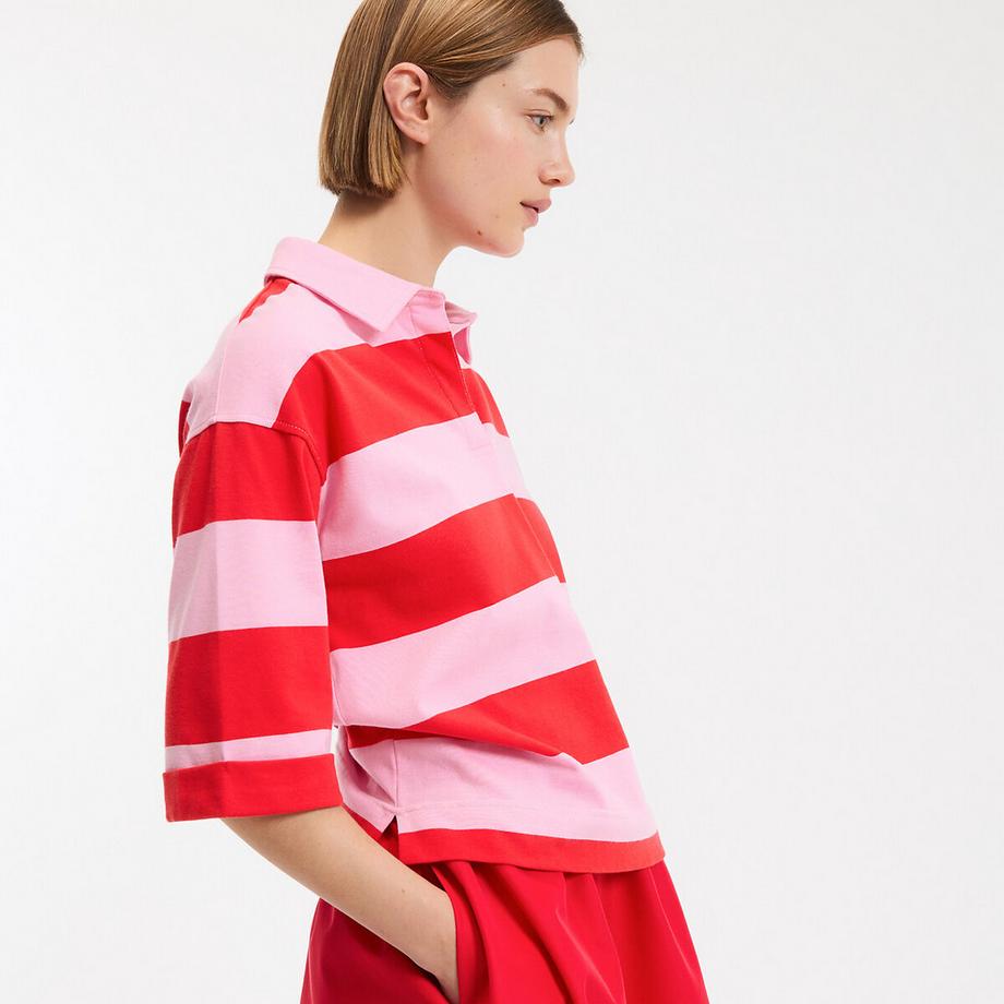 La Redoute Collections T-shirt Col Polo Rayé  