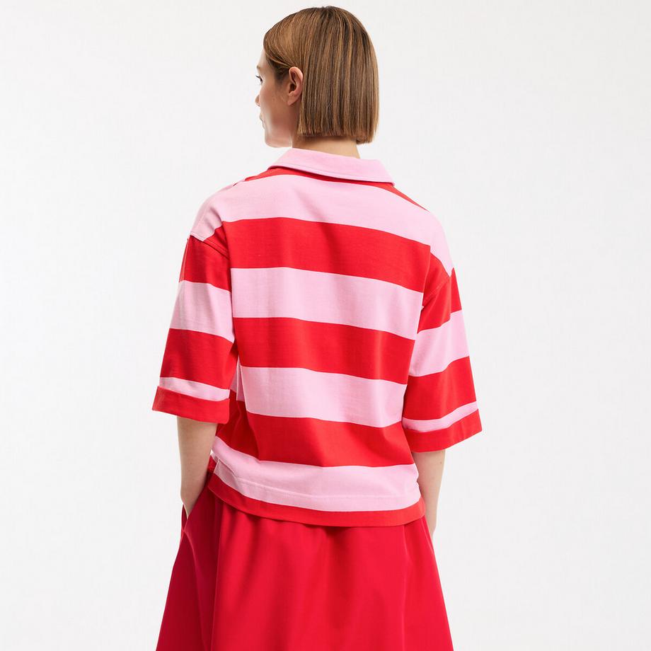 La Redoute Collections T-shirt Col Polo Rayé  