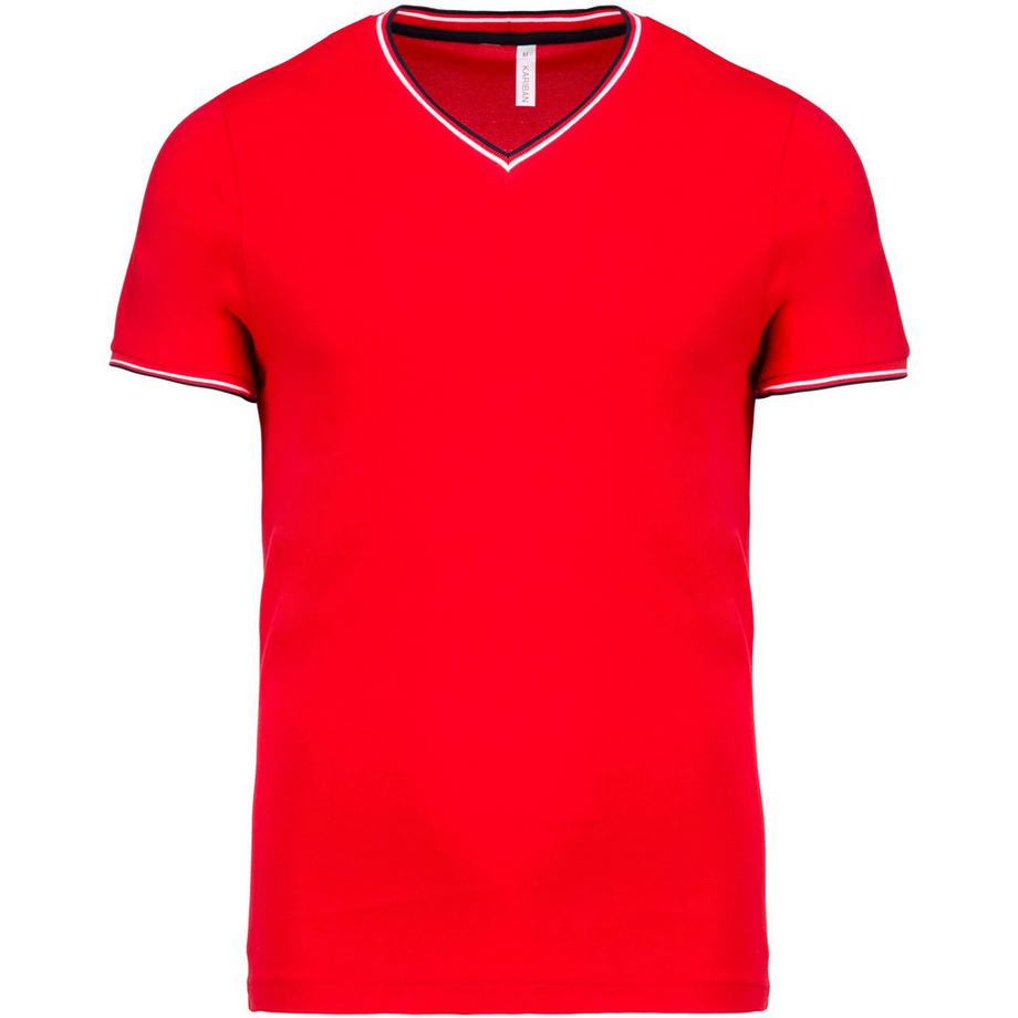 Kariban Piqué V-Ausschnitt T-Shirt  