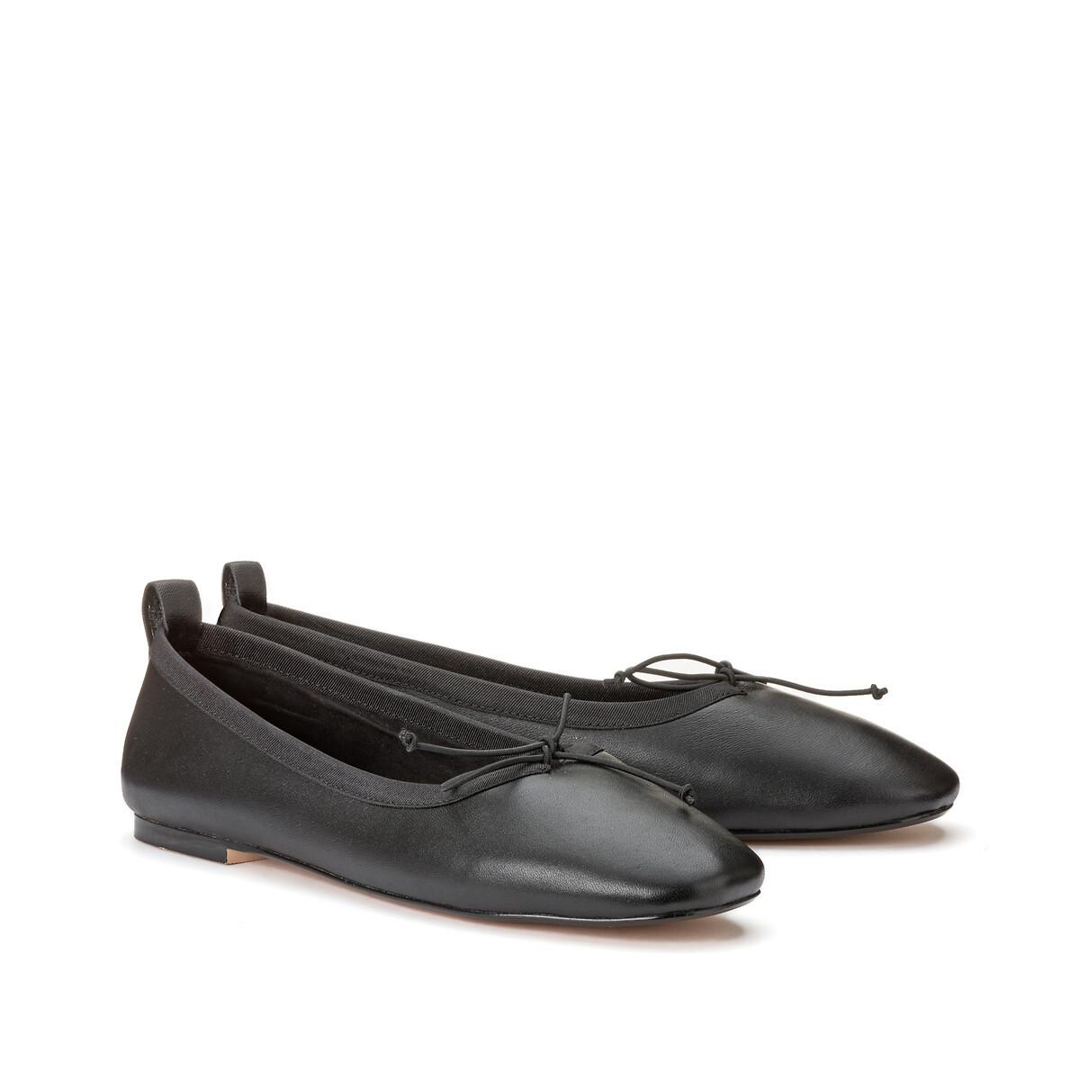 La Redoute Collections  Lederballerinas mit Schleife 