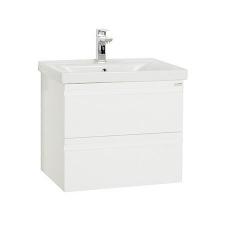 VCM Ensemble de meubles de salle de bains 2-pièces lavabo 60 cm lavabo sans poignée tiroir Silora L  