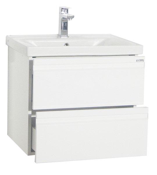 VCM Ensemble de meubles de salle de bains 2-pièces lavabo 60 cm lavabo sans poignée tiroir Silora L  