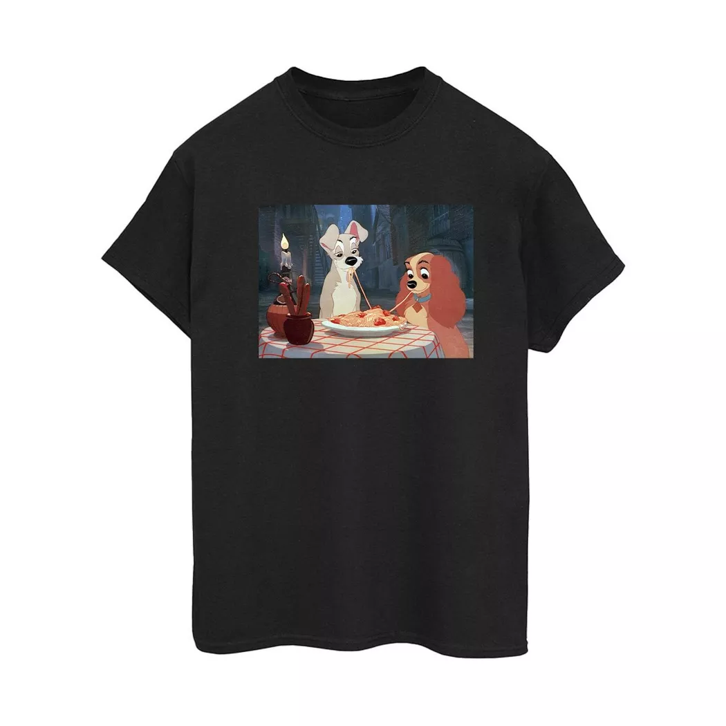 Disney - Lady And The Tramp TShirt, für Damen, Schwarz, Größe XL