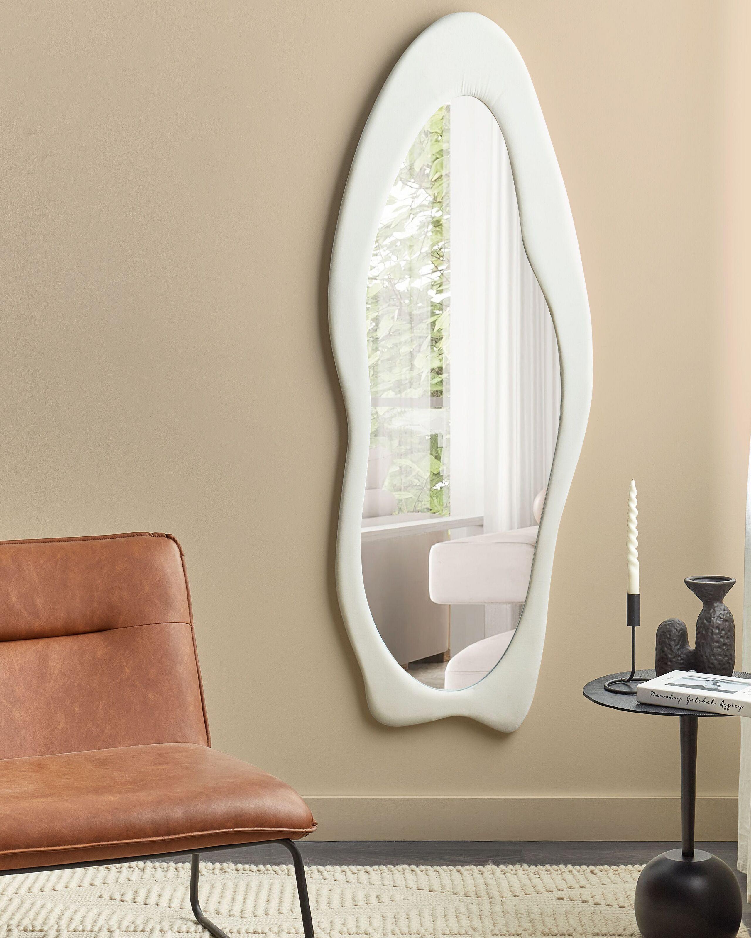 Beliani Miroir en Velours Moderne REIGNY  