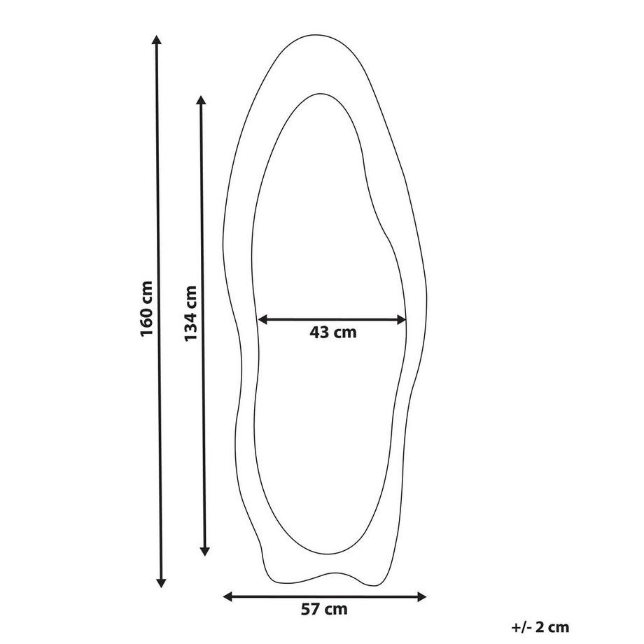 Beliani Wandspiegel aus Samtstoff Retro REIGNY  