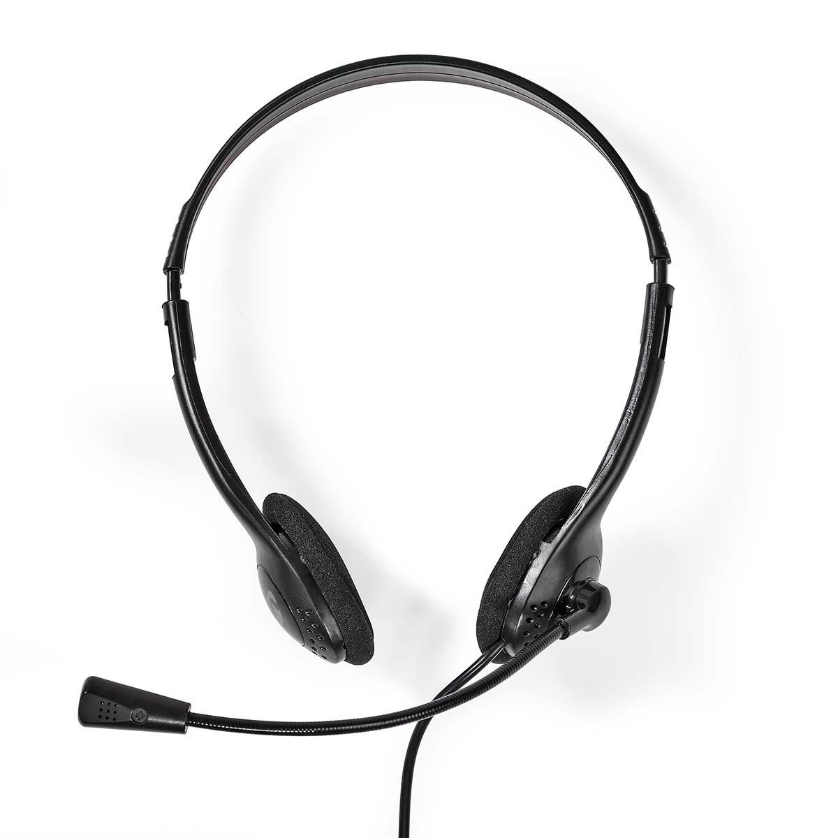 Nedis  PC -Headset | On-Ear | Stereo | USB Typ-A / USB Typ-C ™ | Faltbares Mikrofon | Schwarz 