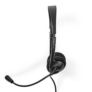 Nedis  PC -Headset | On-Ear | Stereo | USB Typ-A / USB Typ-C ™ | Faltbares Mikrofon | Schwarz 