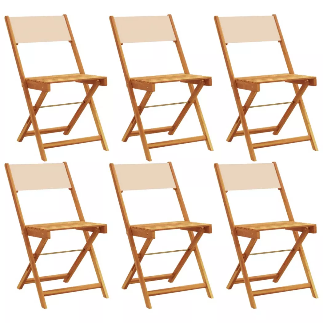 VidaXL - Gartenstuhl holz, One Size, Beige