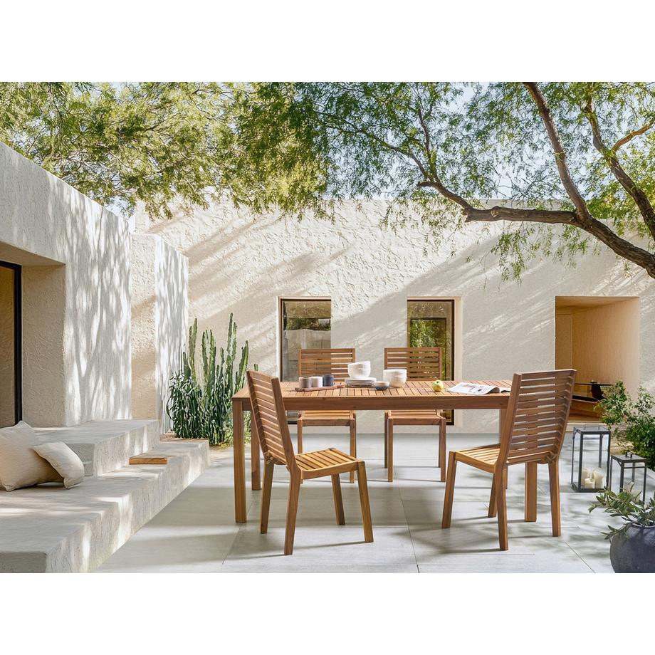 Beliani Gartentisch aus FSC® zertifiziertes Akazienholz Rustikal OMBRIANO  