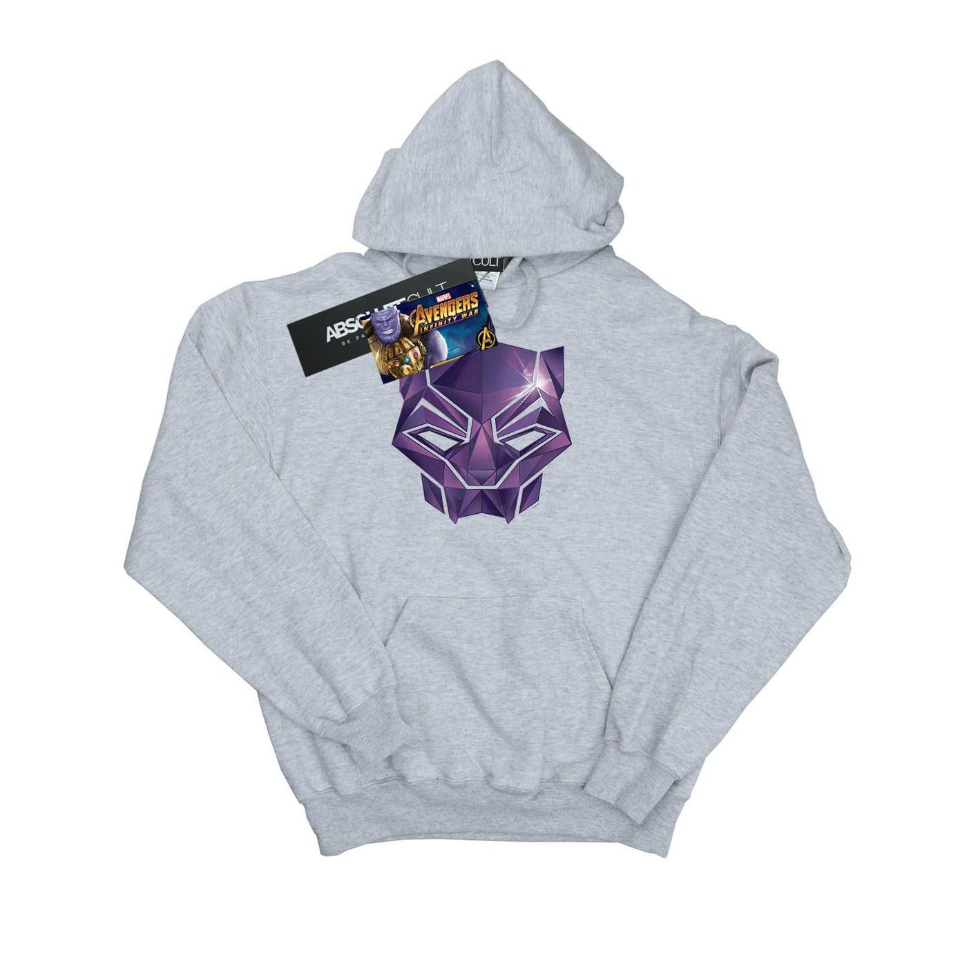 Image of Avengers Infinity War Black Panther Geometric Kapuzenpullover Jungen Grau 128