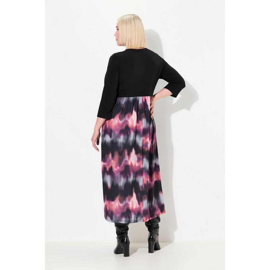 Ulla Popken Abito in jersey Linea ad A Stampa All-over  