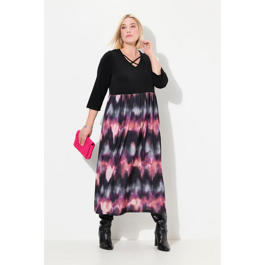 Ulla Popken Abito in jersey Linea ad A Stampa All-over  