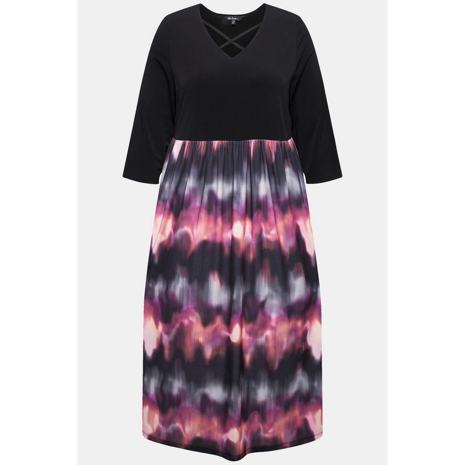 Ulla Popken Abito in jersey Linea ad A Stampa All-over  