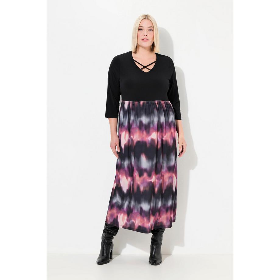 Ulla Popken Abito in jersey Linea ad A Stampa All-over  