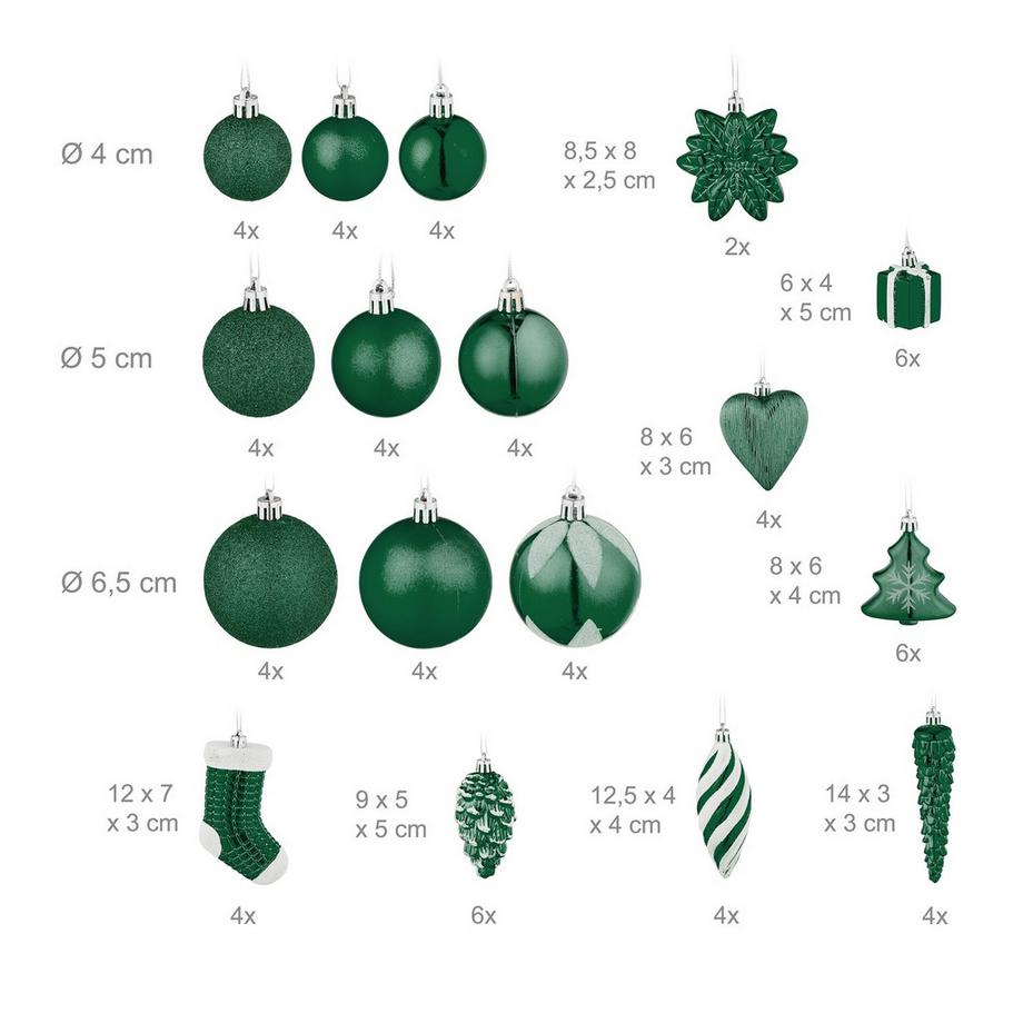 Northix Ensemble de décorations pour sapin de Noël  