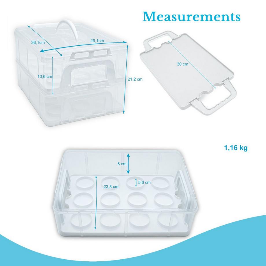 Intirilife Contenitore Per Il Trasporto Di Torte E Cupcake  