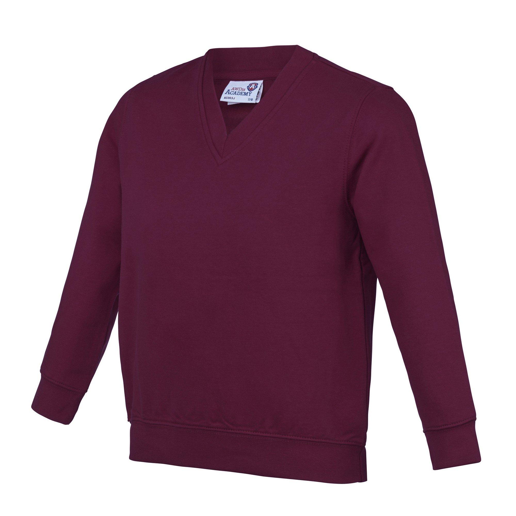 Image of Academy Pullover Mit V-ausschnitt Jungen Weinrot 152