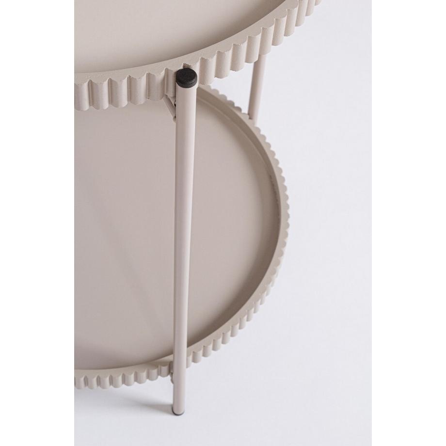 mutoni Table d&#039;appoint Herdys beige ronde 42  