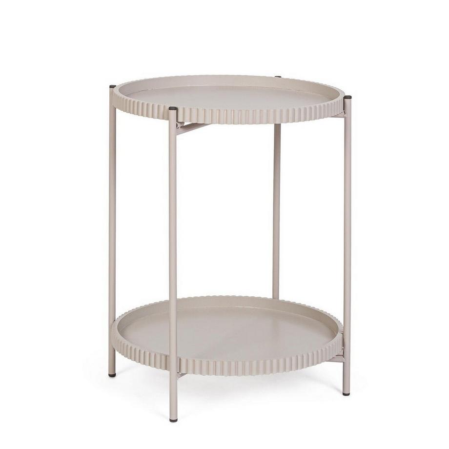 mutoni Table d&#039;appoint Herdys beige ronde 42  
