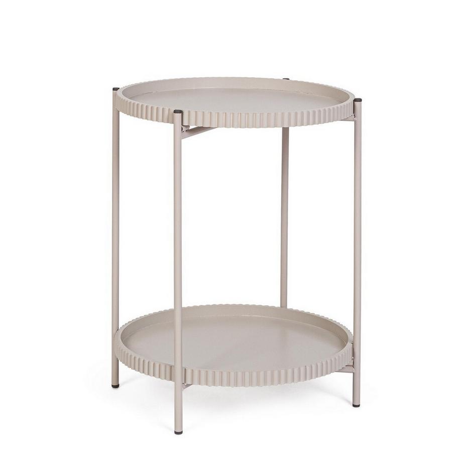 mutoni Table d&#039;appoint Herdys beige ronde 42  