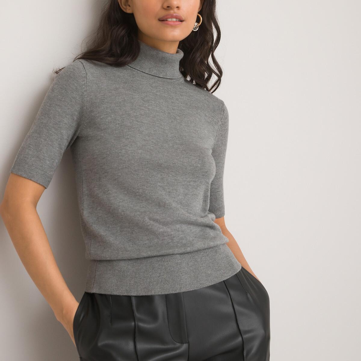 Image of Kurzärmeliger Pullover Damen Grau L