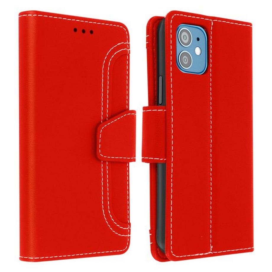 Avizar  Étui iPhone 12 Mini Portefeuille Rouge 