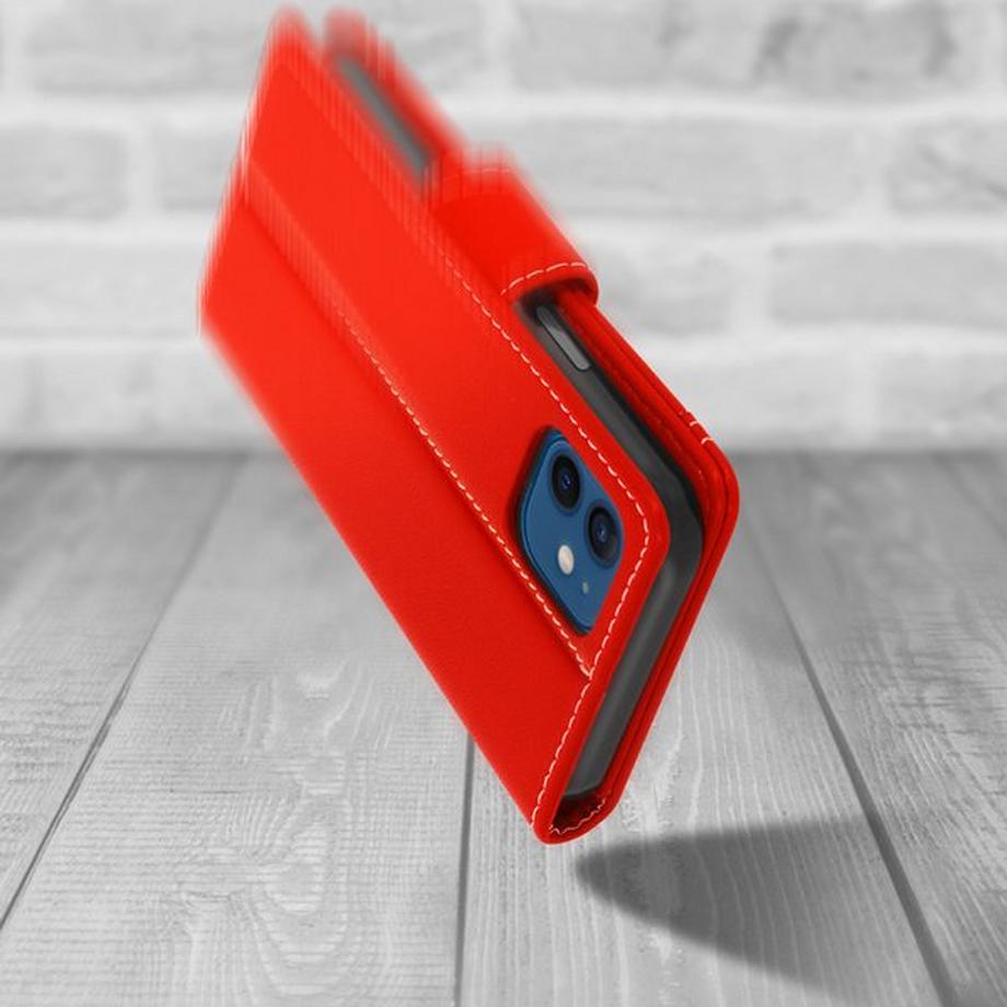 Avizar  Étui iPhone 12 Mini Portefeuille Rouge 
