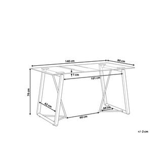 Beliani Esstisch aus Sicherheitsglas Modern TACOMA  