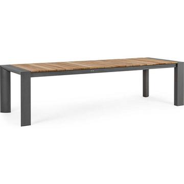 Table à rallonge de jardin Cameron anthracite 228-294x100