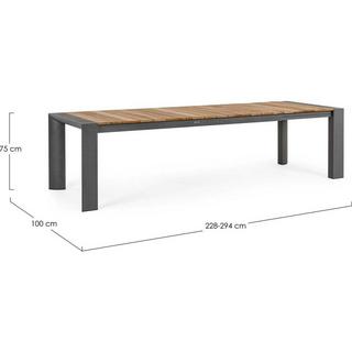 mutoni Table à rallonge de jardin Cameron anthracite 228-294x100  